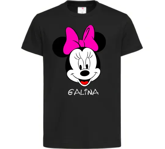 Детская футболка Galina minnie mouse Черный фото