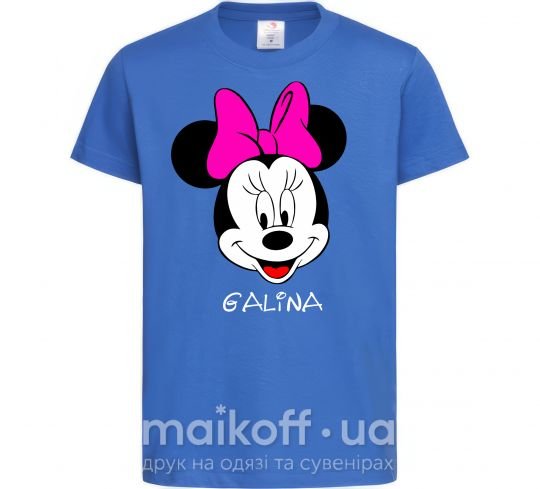 Дитяча футболка Galina minnie mouse Яскраво-синій фото