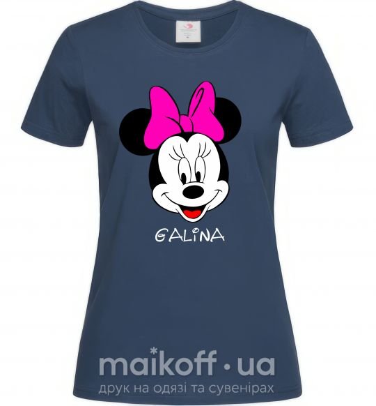 Жіноча футболка Galina minnie mouse Темно-синій фото