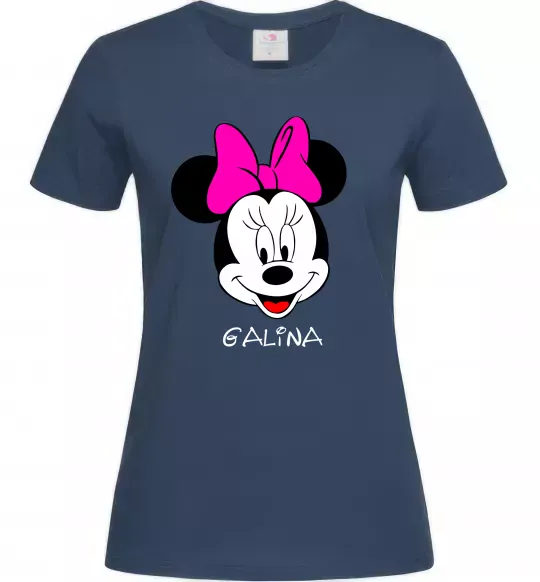 Жіноча футболка Galina minnie mouse Темно-синій фото