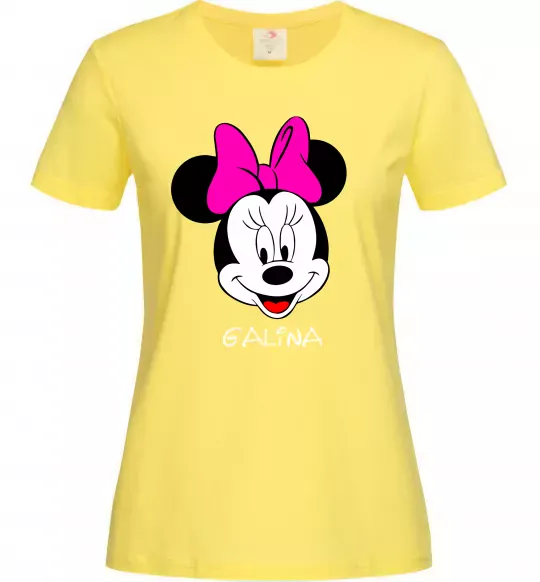 Жіноча футболка Galina minnie mouse Лимонний фото
