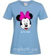 Жіноча футболка Galina minnie mouse Блакитний фото