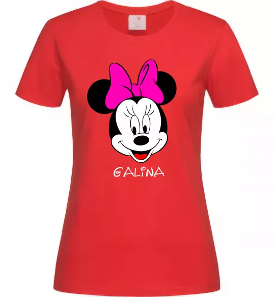 Жіноча футболка Galina minnie mouse Червоний фото
