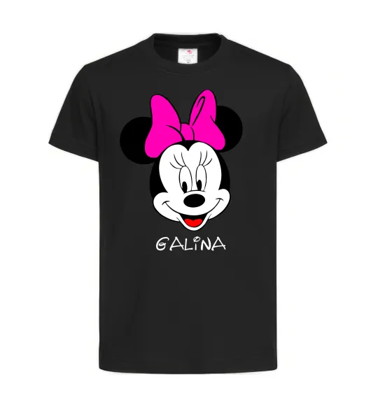 Детская футболка Galina minnie mouse Черный фото