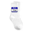 Шкарпетки Hello my name is Vlad Білий Шкарпетки Hello my name is Vlad Білий фото