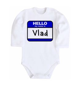 Детский боди Hello my name is Vlad