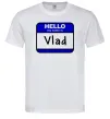 Чоловіча футболка Hello my name is Vlad Білий Чоловіча футболка Hello my name is Vlad Білий фото
