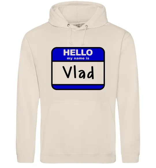 Мужская толстовка (худи) Hello my name is Vlad Таш фото