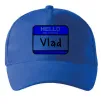 Кепка Hello my name is Vlad Ярко-синий фото