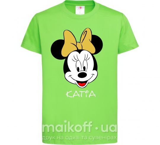 Детская футболка Katia minnie mouse Лаймовый фото
