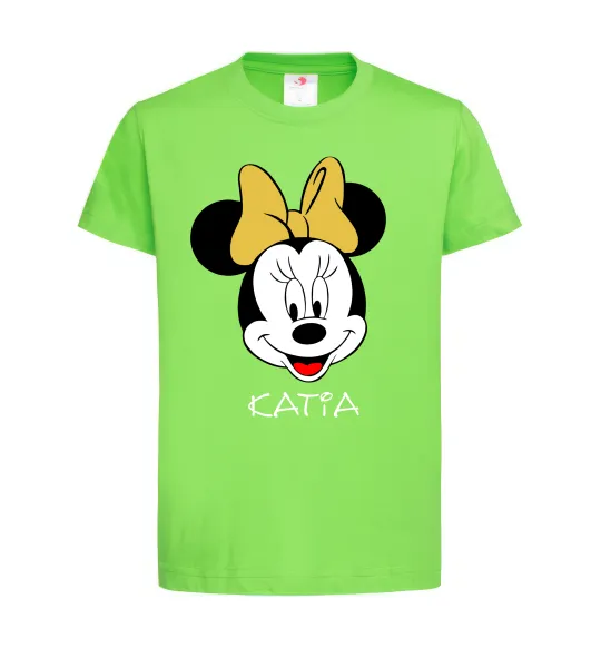 Дитяча футболка Katia minnie mouse Лаймовий фото