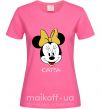 Жіноча футболка Katia minnie mouse Яскраво-рожевий фото