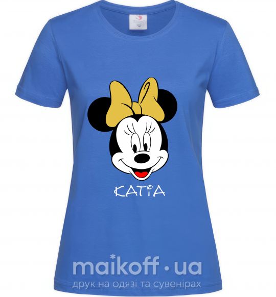 Женская футболка Katia minnie mouse Ярко-синий фото