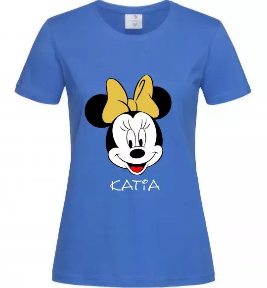 Жіноча футболка Katia minnie mouse Яскраво-синій фото