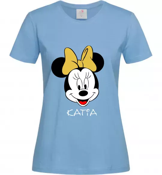 Жіноча футболка Katia minnie mouse Блакитний фото