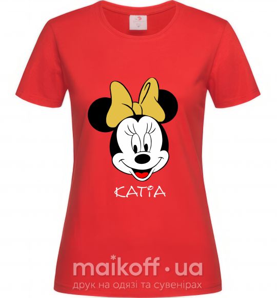 Женская футболка Katia minnie mouse Красный фото