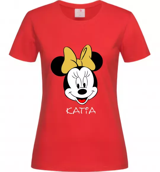 Жіноча футболка Katia minnie mouse Червоний фото