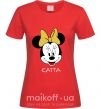 Жіноча футболка Katia minnie mouse Червоний фото