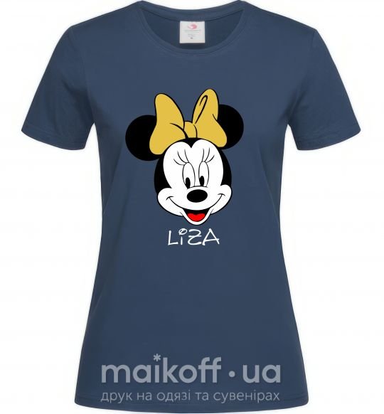 Женская футболка Liza minnie mouse Темно-синий фото