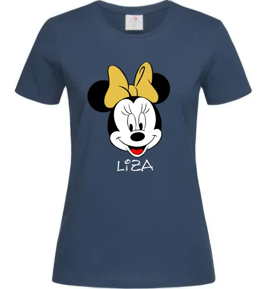Женская футболка Liza minnie mouse Темно-синий фото