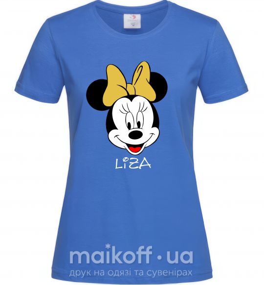 Жіноча футболка Liza minnie mouse Яскраво-синій фото