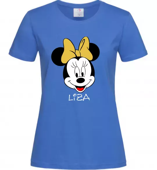Женская футболка Liza minnie mouse Ярко-синий фото