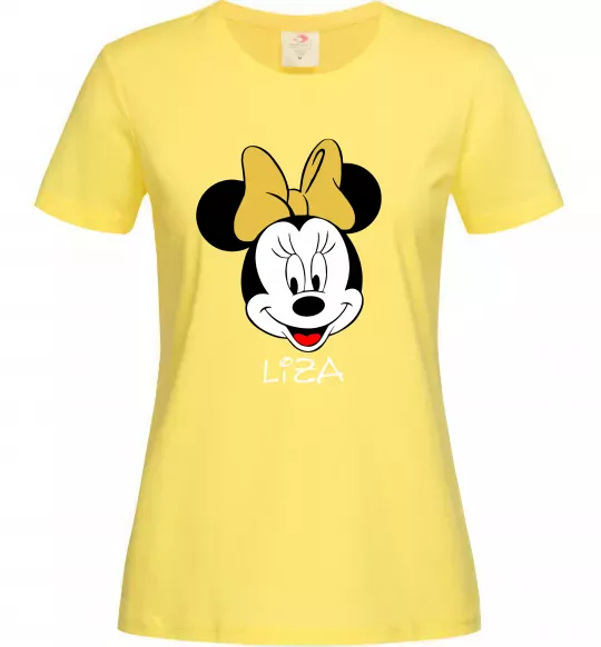 Женская футболка Liza minnie mouse Лимонный фото