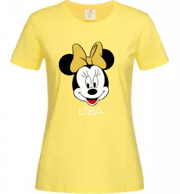 Женская футболка Liza minnie mouse Лимонный фото