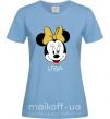 Женская футболка Liza minnie mouse Голубой фото