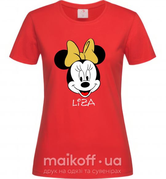 Женская футболка Liza minnie mouse Красный фото