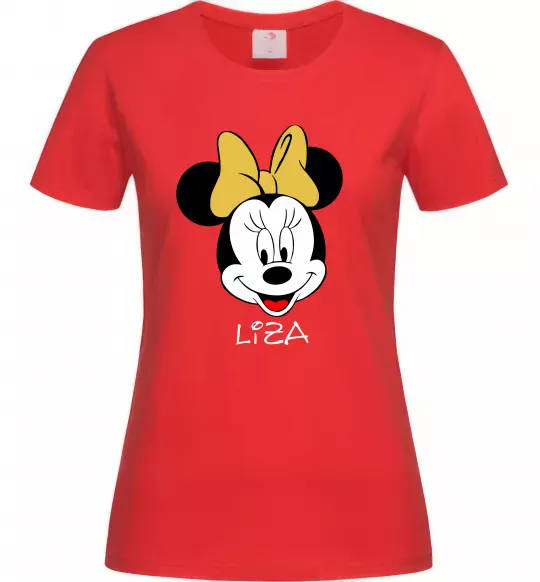 Женская футболка Liza minnie mouse Красный фото