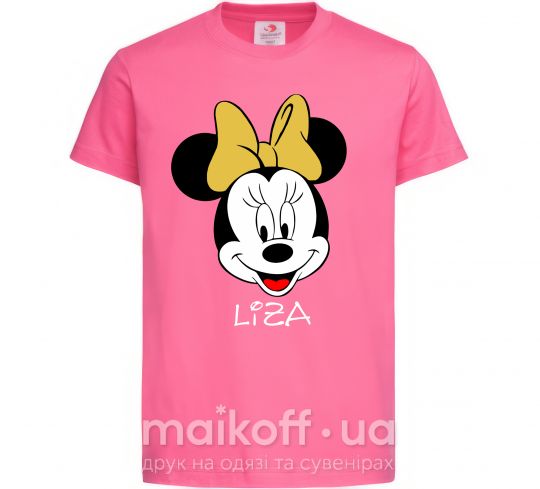 Детская футболка Liza minnie mouse Ярко-розовый фото