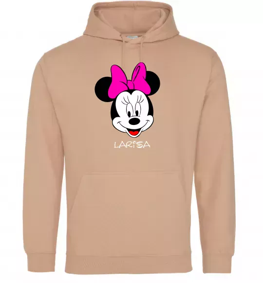 Женская толстовка (худи) Larisa minnie mouse Песочный фото