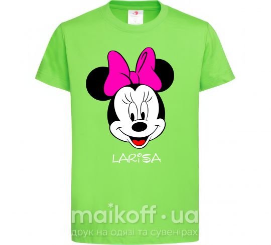 Детская футболка Larisa minnie mouse Лаймовый фото