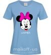 Женская футболка Larisa minnie mouse Голубой фото