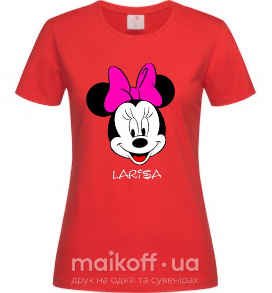 Жіноча футболка Larisa minnie mouse Червоний фото