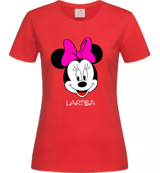 Женская футболка Larisa minnie mouse Красный фото
