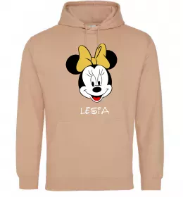Женская толстовка (худи) Lesia minnie mouse Песочный фото