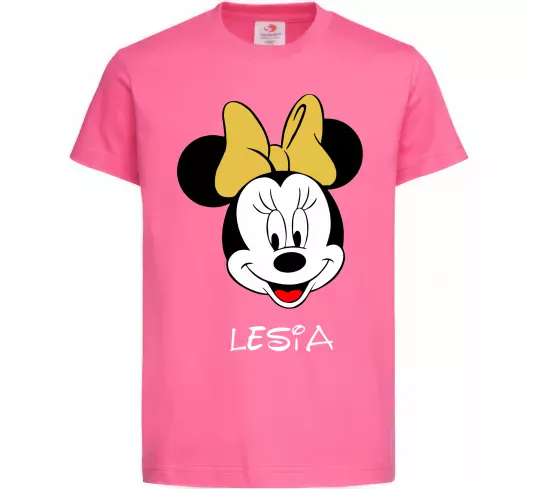 Детская футболка Lesia minnie mouse Ярко-розовый фото