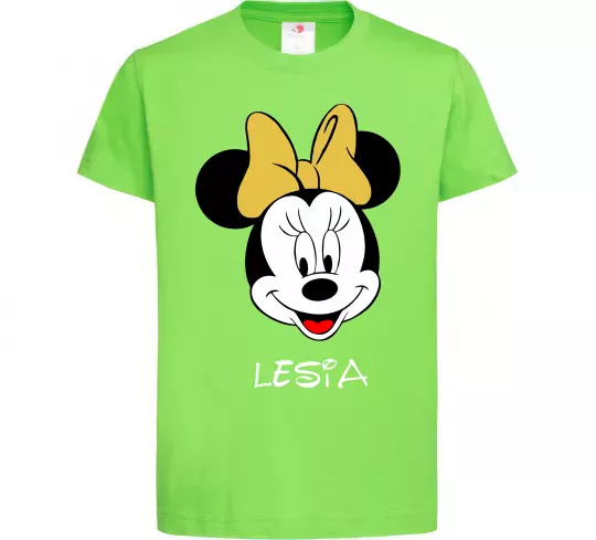 Детская футболка Lesia minnie mouse Лаймовый фото
