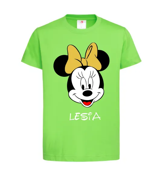 Детская футболка Lesia minnie mouse Лаймовый фото