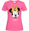 Жіноча футболка Lesia minnie mouse Яскраво-рожевий фото