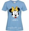 Жіноча футболка Lesia minnie mouse Блакитний фото