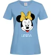 Жіноча футболка Lesia minnie mouse Блакитний фото
