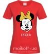 Женская футболка Lesia minnie mouse Красный фото