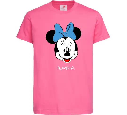 Дитяча футболка Masha minnie mouse Яскраво-рожевий фото
