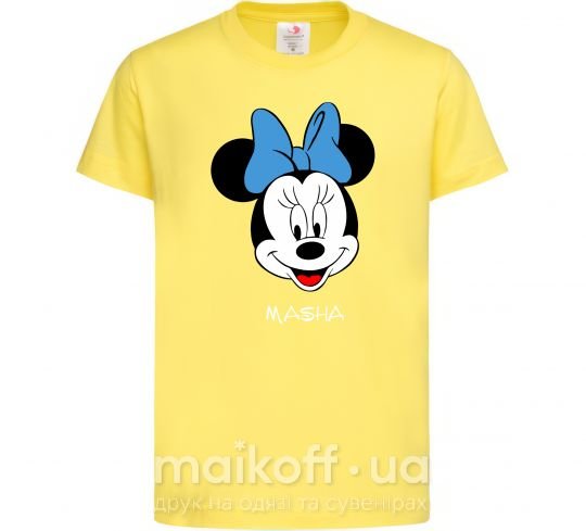 Детская футболка Masha minnie mouse Лимонный фото