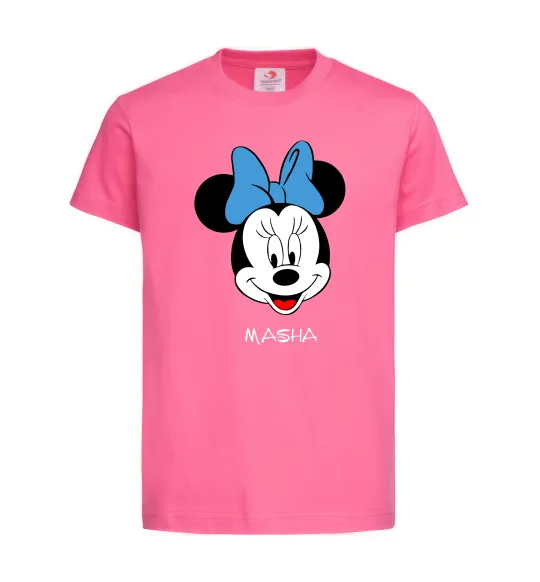 Дитяча футболка Masha minnie mouse Яскраво-рожевий фото