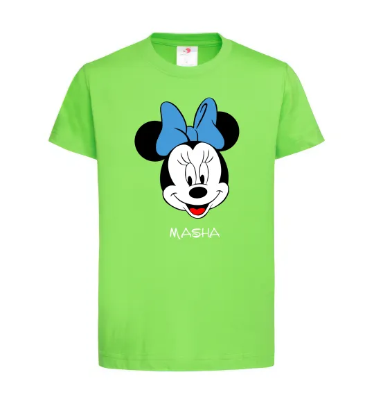 Дитяча футболка Masha minnie mouse Лаймовий фото