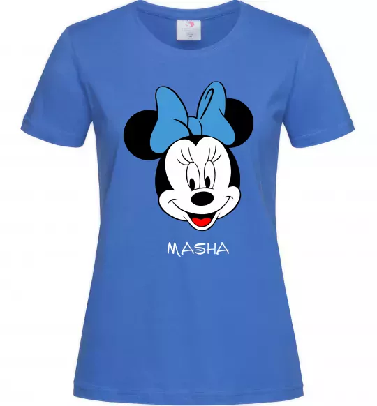 Женская футболка Masha minnie mouse Ярко-синий фото